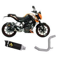 Arrow Approved Dark Aluminium Carby End Cap Exhaust Muffler Thunder + Link Pipe for KTM DUKE 125 / 200