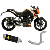 Arrow Dark Aluminium Exhaust Muffler Thunder + Link Pipe for KTM DUKE 125 / 200