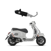 Arrow Full Exhaust with URBAN Aluminium "Dark" end cap with carbon tip for Piaggio Vespa Gts 310 2024