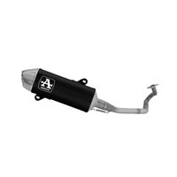 Arrow Dark Aluminium-Stainless Steel End Cap Full System Exhaust URBAN for Honda Sh 125 / 150 2024-2026