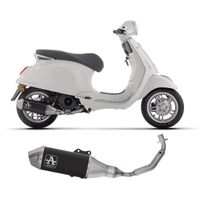 Arrow Dark Aluminium-Stainless Steel End Cap Full System Exhaust URBAN for Piaggio VESPA Primavera 125 2024-2026