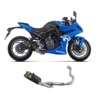 Arrow Works Nichrom Dark Carbon End Cap Full System Exhaust for Suzuki GSX-8R / S / S 2024-2026