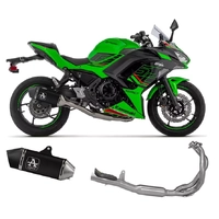 Arrow Dark Aluminium Full System Exhaust Veloce + Exhaust Headers for Kawasaki Ninja 650 / Z650 2024-2026
