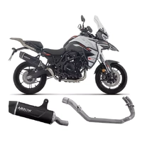 Arrow Dark Aluminium-Carby End Cap Full System Exhaust Indy Race EVO for Benelli TRK 702 / X