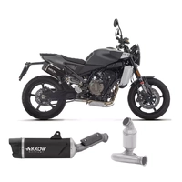 Arrow Exhaust Muffler + Central Link Pipe Arrow Indy Race EVO Dark Aluminium for Husqvarna Svartpilen 801 2024-2026