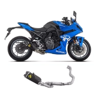 Arrow Works Nichrom Dark Carbon End Cap Full System Exhaust for Suzuki GSX-8R / S / S 2024-2026