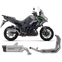 Arrow Indy-Race EVO Titanium Carbon End Cap Full System Exhaust for Kawasaki Versys 1100 2025-2026
