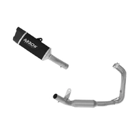Arrow Dark Aluminium-Carby End Cap Full System Exhaust Indy Race EVO + Exhaust Headers for Yamaha MT-07 2025-2026