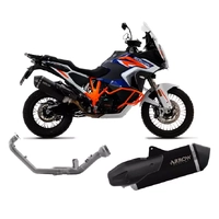 Arrow SONORA Dark Titanium Full System Exhaust Carbon End Cap for KTM 1290 / 1390 Super Adventure S / R