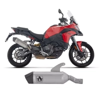 Arrow Veloce Titanium Exhaust Muffler with Carbon Fiber End Cap for Ducati Multistrada V2 / V2S 2025-2026