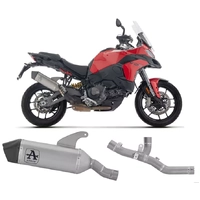 Arrow Titanium Exhaust Muffler Veloce + Stainless Steel Central Link Pipe for Ducati Multistrada V2 / S 2025