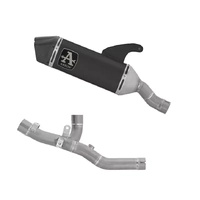 Arrow Veloce Black Titanium Semi-Complete Exhaust with Carbon End Cap for Ducati Multistrada V2 / V2S 2025-2026