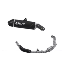 Arrow Indy Race EVO Dark Aluminium Full System Exhaust for Aprilia Tuareg 660 2022-2026