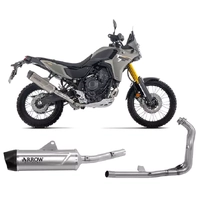Arrow Indy-Race EVO Aluminium / Stainless Steel Exhaust Headers / Carbon End Cap Full System Exhaust for Yamaha Tenere 700 2025-2026