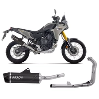 Arrow Indy-Race EVO Dark Aluminium Carbon End Cap Full System Exhaust for Yamaha Tenere 700 2025-2026