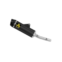 Arrow Indy-Race Dark Aluminium Exhaust Muffler with Carbon End Cap for Yamaha Tenere 700 2025-2026