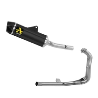 Arrow Indy-Race Dark Aluminium / Stainless Steel Exhaust Headers / Carbon End Cap Full System Exhaust for Yamaha Tenere 700 2025-2026