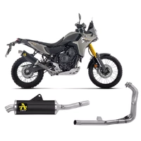Arrow Indy-Race Dark Aluminium / Steel End Cap Full System Exhaust for Yamaha Tenere 700 2025-2026