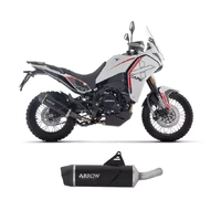Arrow Indy Race EVO Aluminium Exhaust Muffler with Carbon End Cap for Moto Morini X-CAPE 700 2025-2026