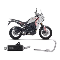 Arrow Indy Race Dark Aluminium Slip-On + Exhaust Headers Not Road Legal for Moto Morini X-CAPE 700 2025-2026