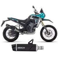 Arrow Approved Dark Aluminium-Carby End Cap Exhaust Muffler Indy Race EVO for Kove 800X Pro / Rally
