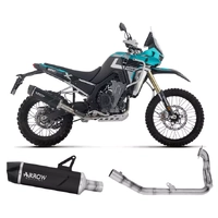 Arrow Dark Aluminium-Carby End Cap Full System Exhaust Indy Race EVO for Kove 800X Pro / Rally