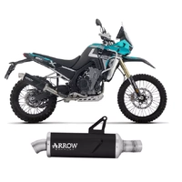 Arrow Approved Dark Aluminium-Stainless Steel End Cap Exhaust Muffler Indy Race EVO for Kove 800X Pro / Rally