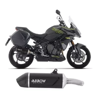 Arrow Approved Dark Aluminium-Carby End Cap Exhaust Muffler Indy Race EVO for Triumph Tiger SPort 800 2025-2026