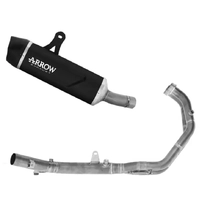 Arrow Indy-Race EVO Dark Aluminium Carbon End Cap Full System Exhaust for Voge Valico 800 DSX Rally 2025-2026
