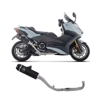 Arrow Indy-Race Titanium / Stainless Steel Exhaust Headers / Carbon End Cap Full System Exhaust for Yamaha T-Max 560 2025-2026