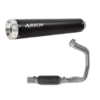 Arrow Aluminium-Polished End Cap Full System Exhaust Rebel + Exhaust Headers for Kawasaki Vulcan S 650 2025-2026