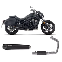 Arrow Dark Aluminium-Carby End Cap Full System Exhaust Rebel + Exhaust Headers for Kawasaki Vulcan S 650 2025-2026