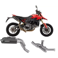 Arrow Semi-Complete Exhaust ROUND-SIL Full Titanium Dark Arrow for Ducati Hypermotard V2 / SP 2026