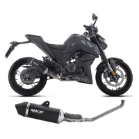 Arrow ICON Dark Aluminium Carbon End Cap Exhaust Muffler for Zontes ZT 125-U 2025-2026