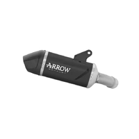 Arrow Approved Dark Aluminium-Carby End Cap Exhaust Muffler Indy Race EVO for Moto Guzzi V100 Mandello / Stelvio 2025-2026