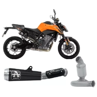 Arrow Pro-Race Dark Nichrom Exhaust Muffler + Central Link Pipe for KTM 790 Duke 2025-2026