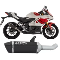 Arrow ICON Dark Aluminium Exhaust Muffler for Yamaha YZF R3 2025-2026