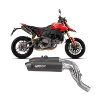 Arrow ROUND-SIL ECE Titanium Dark Arrow Exhaust Muffler Approved for Ducati Hypermotard V2 / SP 2026