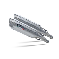 GPR exhaust Aprilia Rsv 1000 R Factory 2006-2010, Furore-X Inox, Dual Homologated legal slip-on exhaust including removable db killers and link pipes