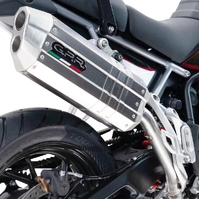GPR exhaust Aprilia Caponord 1200 2013-2016, Hyper Sonic Inox, Homologated legal slip-on exhaust including removable db killer and link pipe