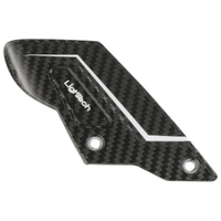 Carbon heel guard on the brake side