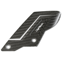 Carbon heel guard on gear side