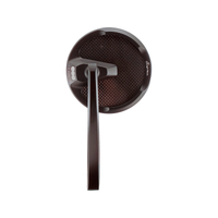 Pair of Round Mirrors in Aluminium-Carbon (Bar-End Fix)