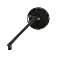 Pair of Round Aluminium-Carbon Mirrors (M10x1.25) (2 Right + 1 Left Pins)