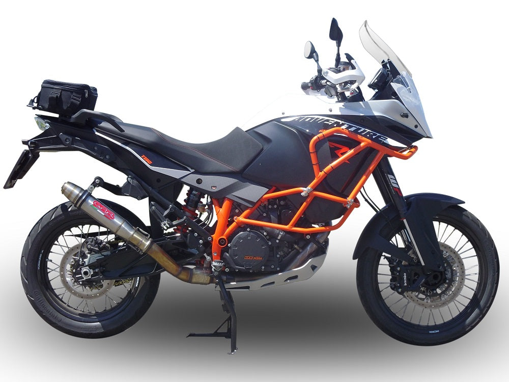 GPR exhaust Ktm Lc 8 Adventure 1050 2015-2016, Deeptone Inox, Homologated legal slip-on exhaust including removable db killer and link pipe - GPR Exhausts