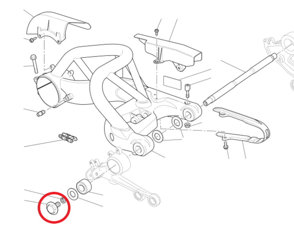 Kbike Kit Screws Swingarm for Ducati