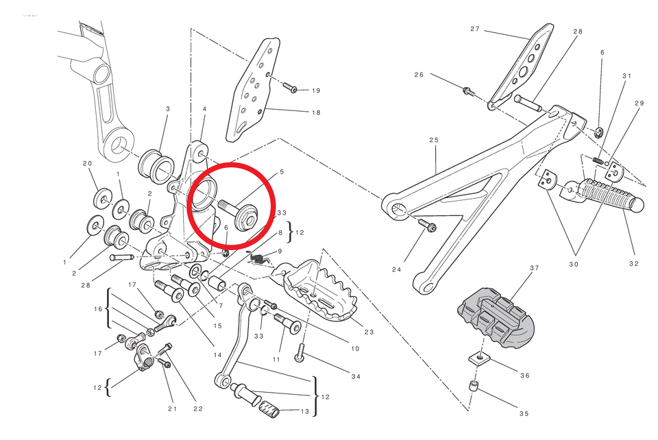 Kbike Hypermotard Kit Screws Swingarm