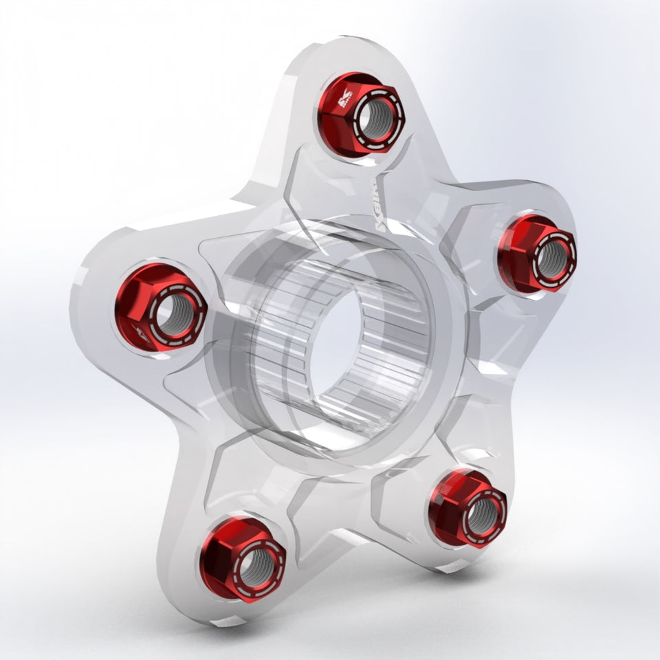 Kbike Kit 5 Nuts M10x1.25 for Ducati – Red