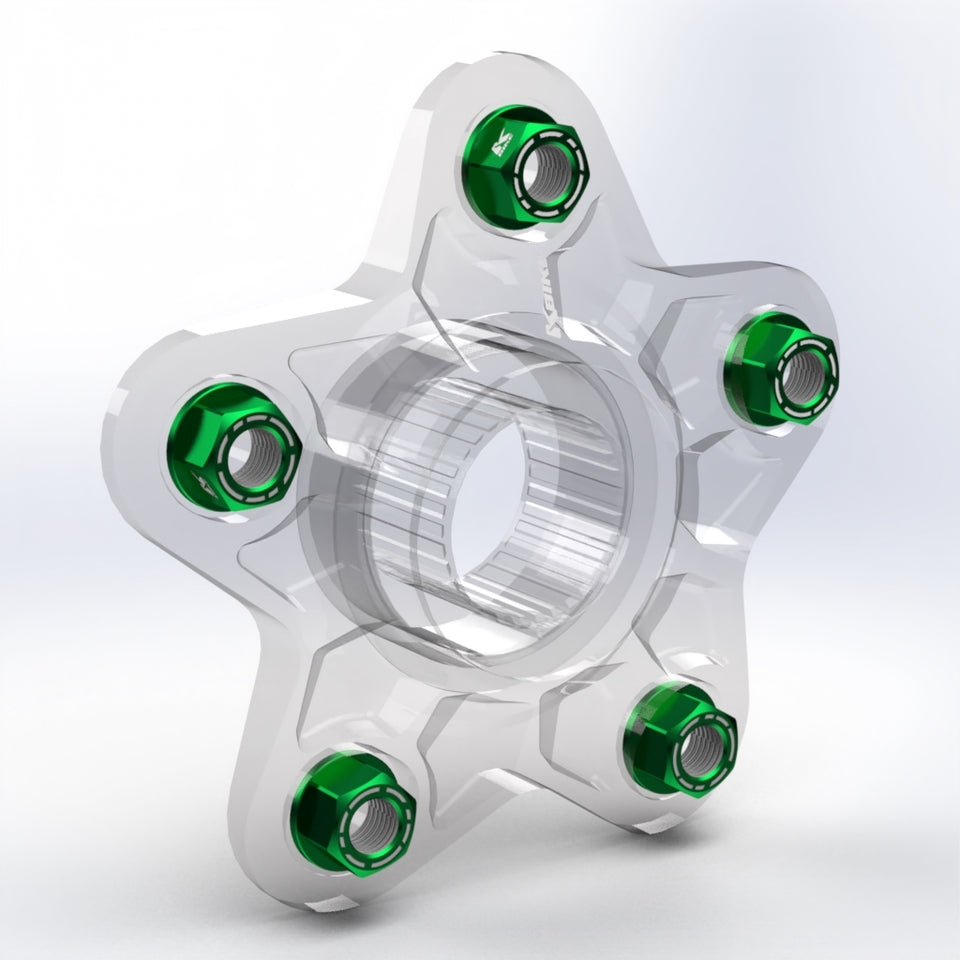 Kbike Kit 5 Nuts M10x1.25 for Ducati – Green