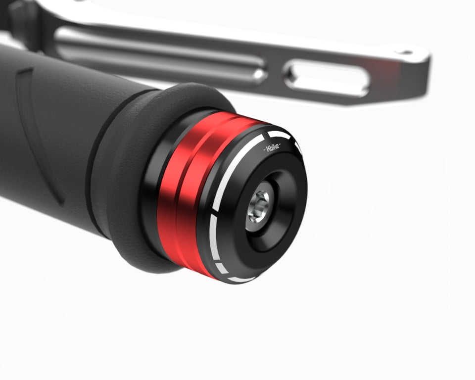 Kbike Bicolour Handlebar End for Ducati – Red